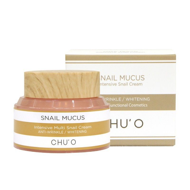 ใหม่แท้💯% Chu'O Snail Mucus Intensive Snail Cream 5g.x2ชิ้น/50g.