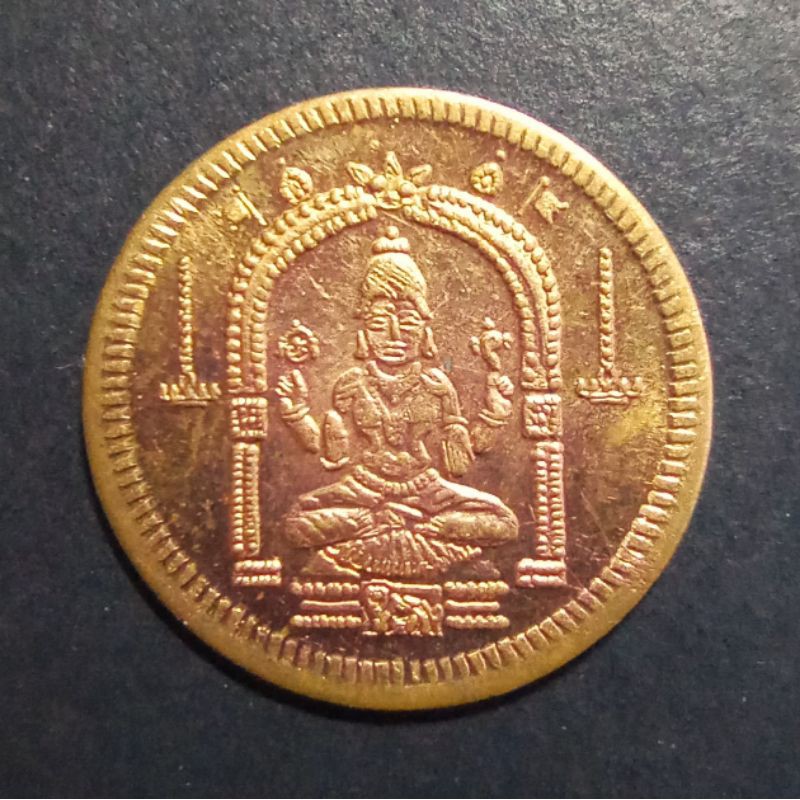 เหรียญพระแม่ศรีมหาอุมาเทวี วัดแขก บล็อกอินเดีย เก่าสวย หลังยันต์ศรีจักรกาปี 2540 ทองแดงสวย รหัส863
