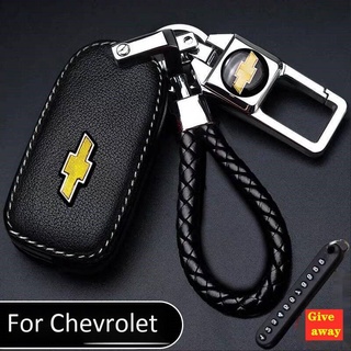 Chevrolet หนังแท้กุญแจรถกระเป๋าสตางค์พวงกุญแจใหม่โลโก้รถพวงกุญแจผู้ชายโลหะผสมพวงกุญแจโลหะ