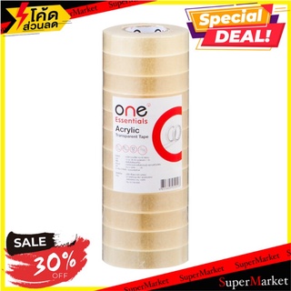 📜ฺราคาดี📜 ONE เทปใส แกน1นิ้ว 12.มม.x36หลา(แพ็ค12ม้วน) สีใส Office Supplies🚙💨