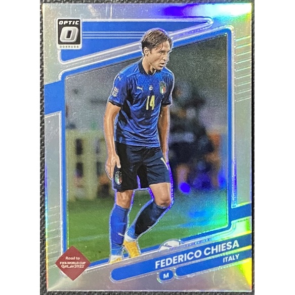 การ์ดฟุตบอล Panini 2021 Donruss Road To Qatar Federico Chiesa Italy 82 Optic