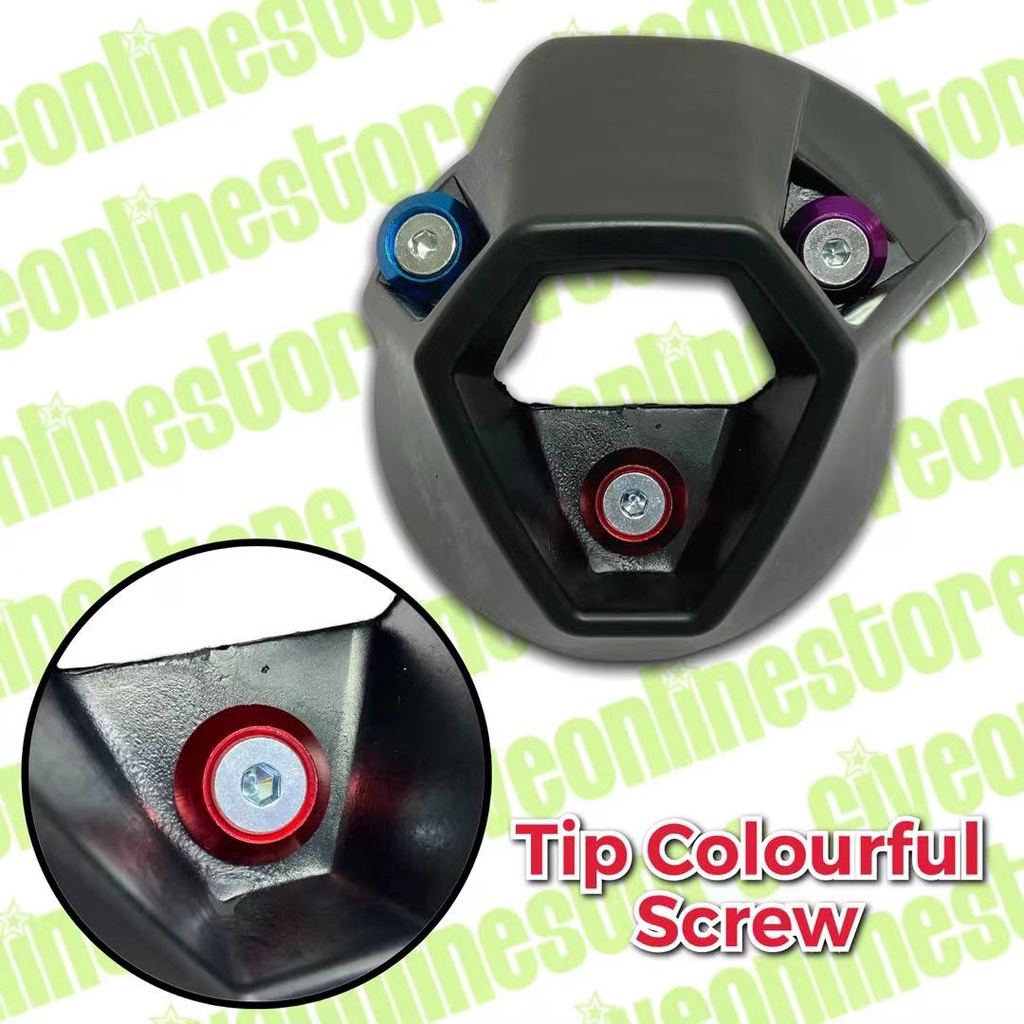 ฝาครอบท่อไอเสียท่อไอเสียป้องกันคาร์บอนฝาครอบ + M6 สกรู Y15ZR V1 V2 LC135 ใหม่ V4 V5 V6 V7 RS150 Ekzos ฝาครอบ ราคา ถูกที่สุด ดีลบีเคเค แกลเลอรีภาพที่ 5