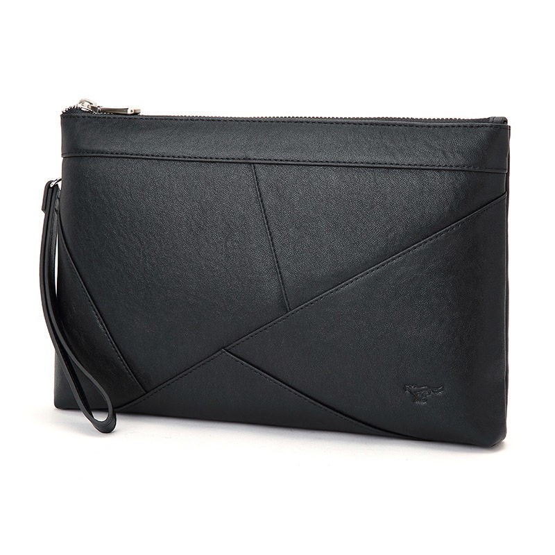 Seven Wolves กระเป๋าถือผู้ชายของแท้หนังผู้ชายหนังวัวใหม่ความจุขนาดใหญ่ ...