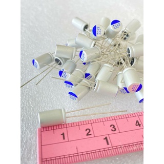 10ชิ้น 330uf16v ขนาด 6x10mm Capacitor330/16v คาปาซิเตอร์ 330UF 16V กระป๋องเงิน