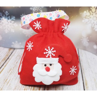 🍊🍊HP🍊🍊 ถุง ถุงของขวัญ ถุงหูรูด ถุงผ้า ถุงผ้าคริสต์มาส ถุงซานต้า (พร้อมส่งในไทย)