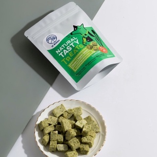 ขนมสัตว์เลี้ยงเพื่อสุขภาพ อกไก่ผสมผักปวยเล้งออร์แกนิคฟรีซดรา…