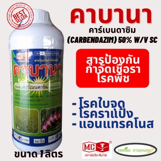 คาร์เบนดาซิม หัววัว คันไถ ขนาด 1 ลิตร (carbendazim) 50% ป้องกันกำจัดโรคใบจุด โรคแอนแทรคโนส โรคใบไหม้ โรคกาบใบแห้ง