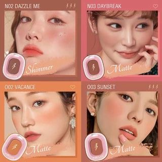 Pinkflash Ohmyhoney บลัชออน แบบฝุ่น เนื้อแมตต์ ติดทนนาน สไตล์เกาหลี 11 สี สำหรับนักศึกษาและพนักงานออฟฟิศ