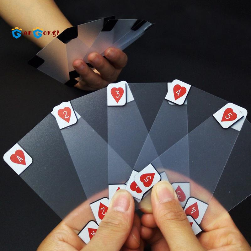 Creative Transparent Plastic Waterproof Poker Poker Index Playing Cards