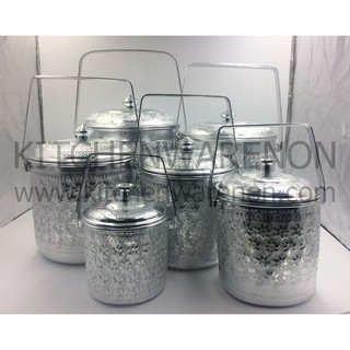 หม้อหิ้วอลูมิเนียมลายไทย ทรงกระบอก