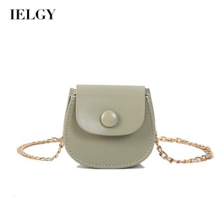 IELGY กระเป๋าสะพายข้าง สายโซ่ ขนาดเล็ก สไตล์เกาหลี สําหรับผู้หญิง