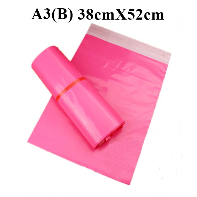 A3(B) Size สีชมพู Courier Bag 38cmX52cm, 10 ชิ้น