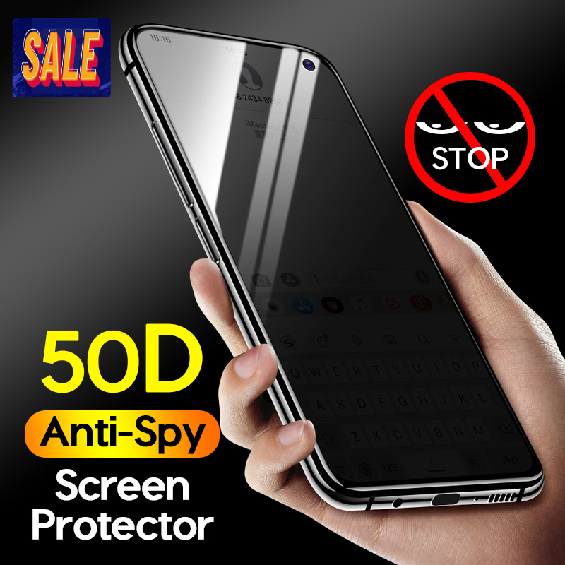 Realme C25 C21 C20 C17 C15 C12 C11 50D Full Anti Spy ป้องกันสําหรับ Realme 8 7 6 3 Pro 5 5i 5S Q2i N