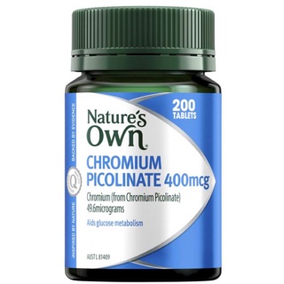 Natures Own Chromium Picolinate 400mcg 200 Tablets