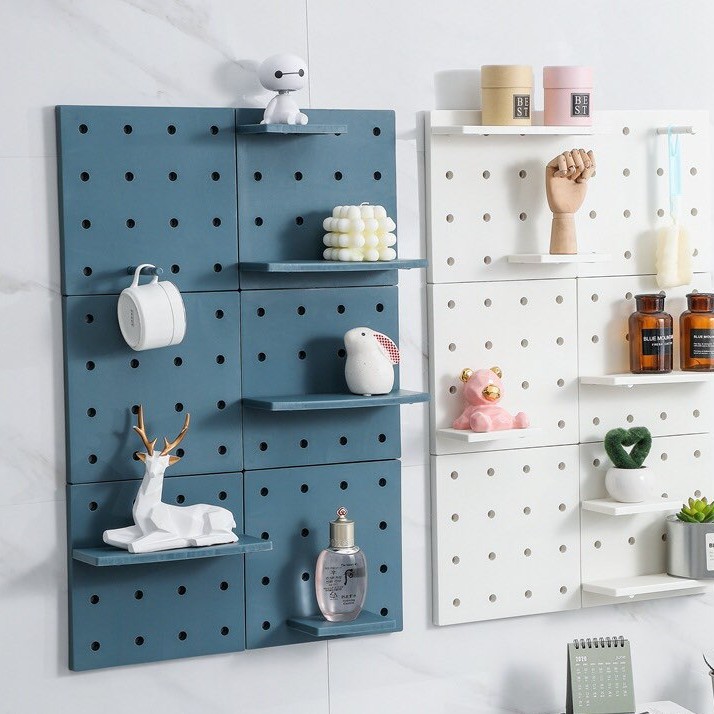 ชั้นเก็บของแบบติดผนัง Pegboard ชั้นเก็บของแบบติดผนัง