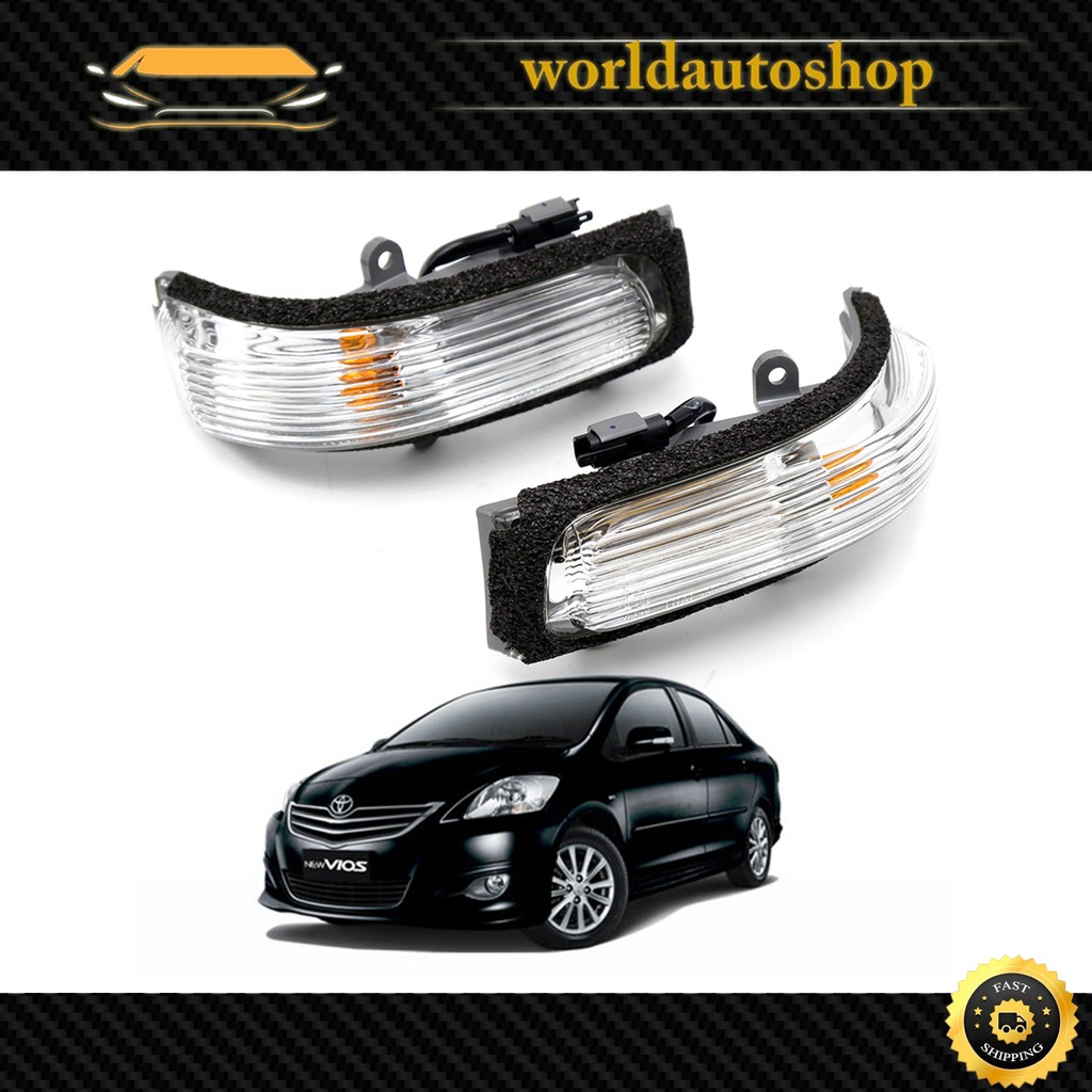 ไฟเลี้ยว มุมกระจก ซ้าย+ขวา พร้อมหลอดไฟ แท้ Lh+Rh Toyota  Vios'07,Altis'08,Yaris'06 ปี2006 - 2012