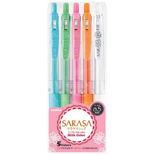 ปากกาเจล Zebra Sarasa CLIP 0.5 mm 5 Color Set JJ15-5C-MK