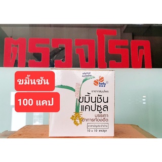 ขมิ้นชันแคปซูล 100แคปซูล ยาสามัญประจำบ้าน บรรเทาท้องอืด