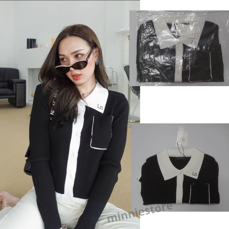 Loonnystore รุ่น Yejin Cardigan คาร์ดิแกนสีดำ