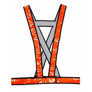 เสื้อกั๊กสะท้อนแสงแบบด้านหลังสายไขว้ SAFETY VEST YAMADA OR-6050X