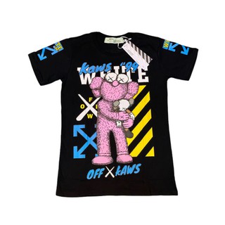 เสื้อแนวสตรีท kaws xพร้อมส่ง เสื้อยืดออฟไวท์