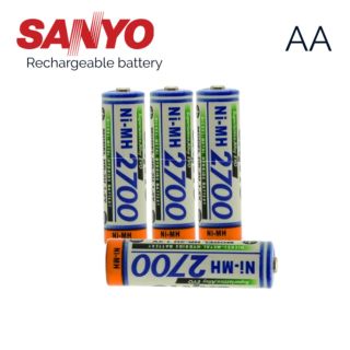 Sanyo ถ่านชาร์จ AA 2700 mAh NIMH Rechargeable Battery 2 ก้อน