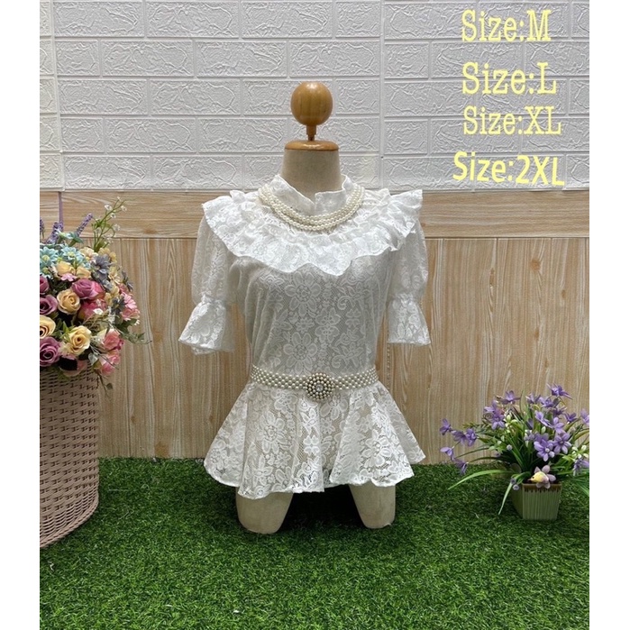 💗เสื้อลูกไม้รุ่นแขนตุ๊กตา💗