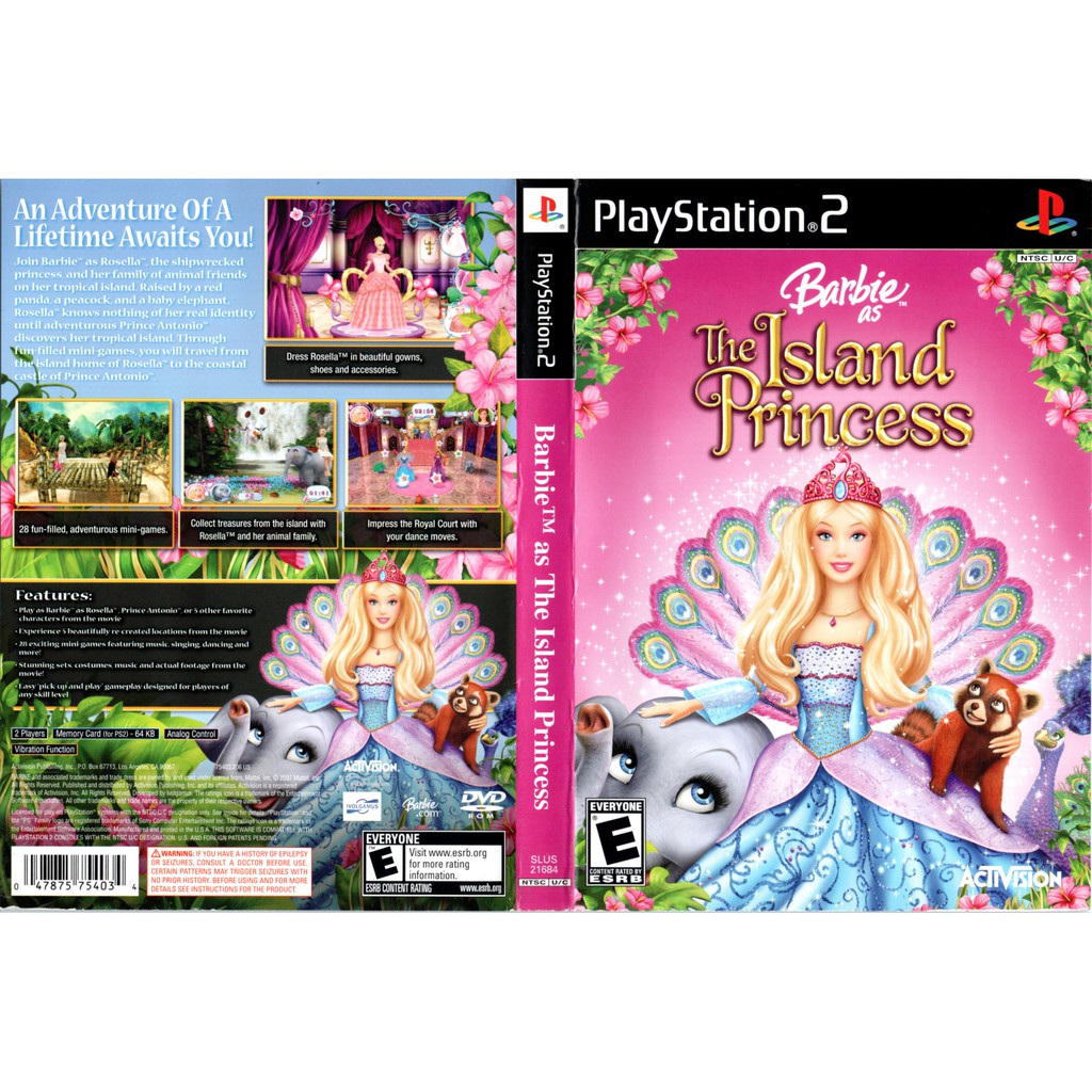 แผ่นเกมส์ Barbie as The Island Princess PS2 Playstation2 คุณภาพสูง ราคาถูก