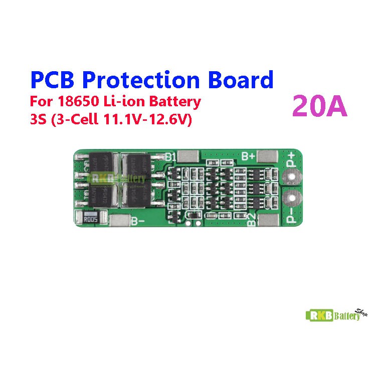 [พร้อมส่ง] 3S BMS 18650 11.1v/12.6v 15-20A for lithium li-ion Battery Protection Board