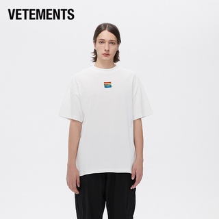 แฟชั่น Vetements เสื้อยืดลําลอง ผ้าฝ้าย แขนสั้น คอกลม พิมพ์ลาย เรียบง่าย แฟชั่นฤดูร้อน สําหรับผู้ชาย และผู้หญิง