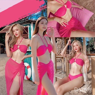 🔥พร้อมส่ง🔥ชุดเซ็ททะเล bikini ได้ 3 ชิ้นจุกๆ