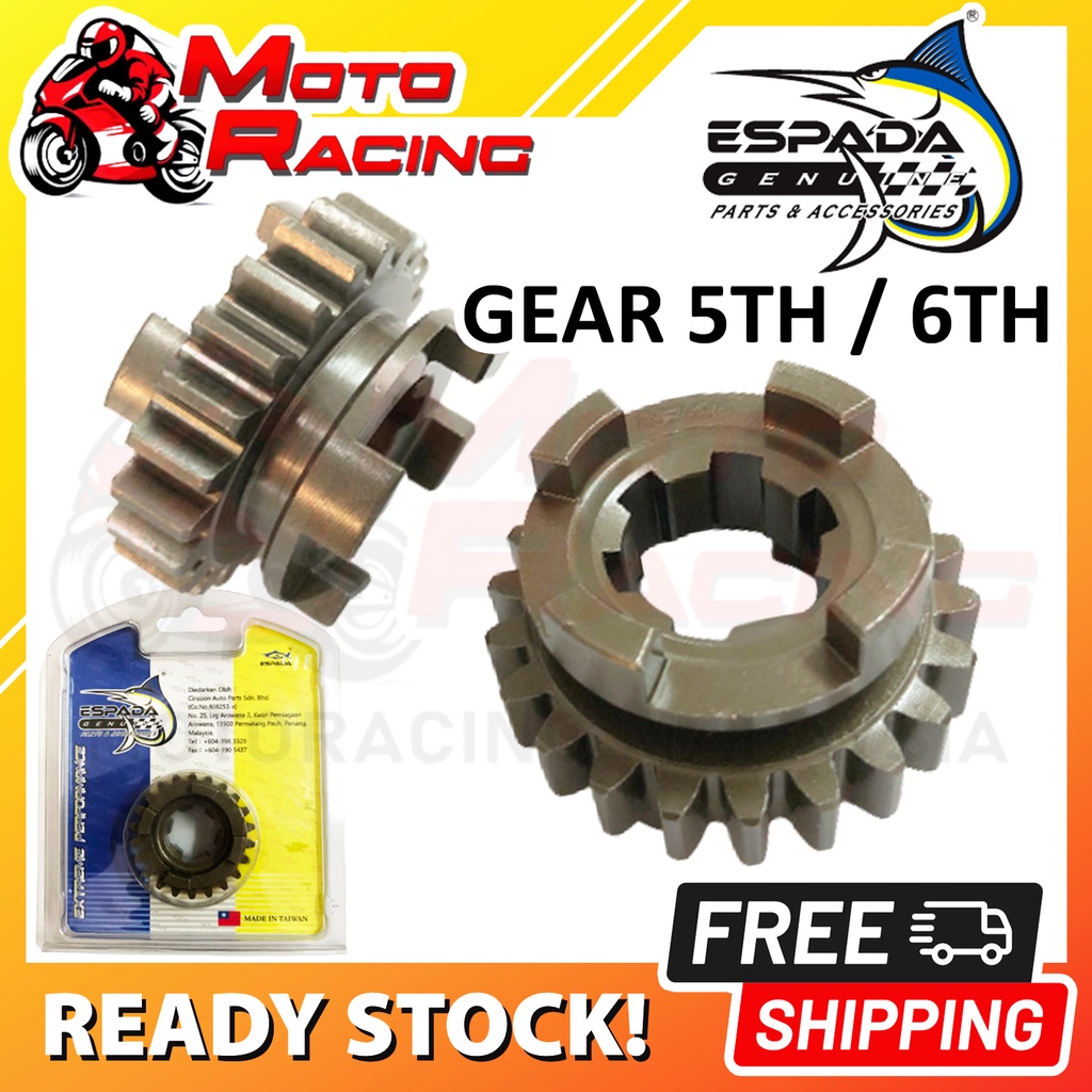 125Z 125ZR ESPADA RACING GEAR 5TH 6TH 22T 23T GEARBOX GEAR BOX GIGI