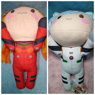 ตุ๊กตา​ไซส์ 18 นิ้ว Evangelion​ Ayanami​ Rei &amp;​ Asuka​  Langley​ สินค้า​ลิขสิทธิ์​ SEGA ป้ายห้อย