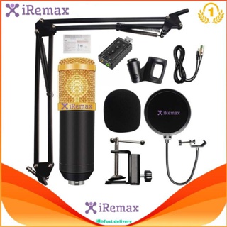 iRemax สินค้าขายดี การแสดงสด ไมโครโฟน มค์อัดเสียง คอนเดนเซอร์ Pro Condenser Mic Studio Microphone BM800