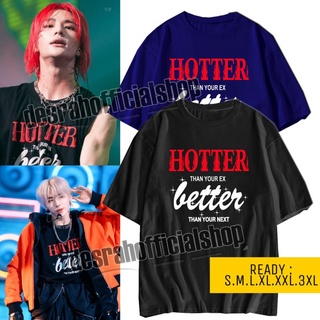 เสื้อยืด พิมพ์ลาย hyunjin straykids HOTTER THAN Your ex สไตล์เกาหลี