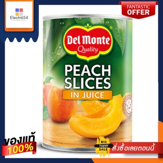 Del Monte Quality Peach Slices in Juice 425g เดล มอนเต ลูกพีชสไลซ์ในน้ำผลไม้ 425g