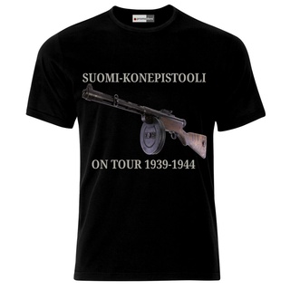 เสื้อยืดลําลอง แขนสั้น พิมพ์ลาย Suomi Konepistooli อเนกประสงค์ เหมาะกับฤดูร้อน จัดส่งที่รวดเร็วS-5XL