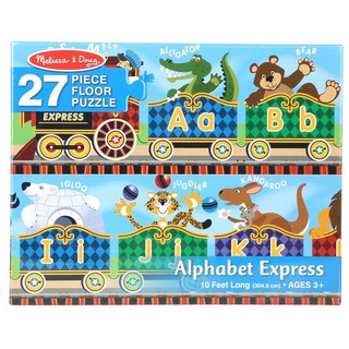 จิ๊กซอว์ชิ้นใหญ่ 27 ชิ้น กระดาษหนาอย่างดี A-Z ตัวอักษร สัตว์ ❤️ รุ่น  Alphabet Express ✅ ยี่ห้อ MELISSA &amp; DOUG ✅