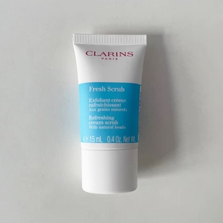 ส่งฟรี Clarins Fresh Scrub 15ml  ครีมขัดผิว สครับ AUG02