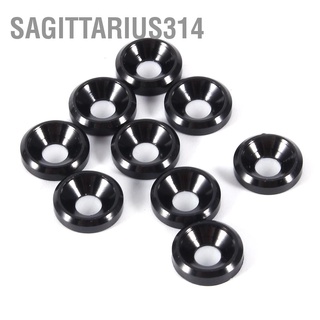 Sagittarius314 ปะเก็นหัวจมอโนไดซ์ M3 อะลูมิเนียมอัลลอย สีดํา 10 ชิ้น