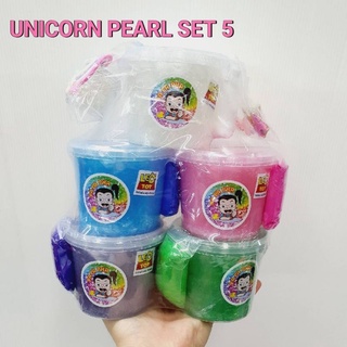 Slime Unicorn Pearl Set Exclusive PAPAPHA X LEOTOYSTORE สไลม์เซท ยูนิคอร์นมุก 5 สี พร้อมอุปกรณ์ตกแต่ง LIMITED EDITION