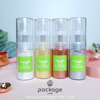 (ขวดใหญ่35ml.) สเปรย์กลิตเตอร์food grade สเปรย์พ่นเค้ก สีทอง เงิน โรสโกลว ขาวมุข EU food color กลิตเตอร์แต่งขนม