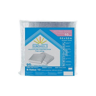 ฉนวน กันความร้อน PE SUNSHIELD ALU 60X60X1 CM | SUNSHIELD | 2400000025504 ฉนวน PE ฉนวนกันความร้อน วัสดุก่อสร้าง