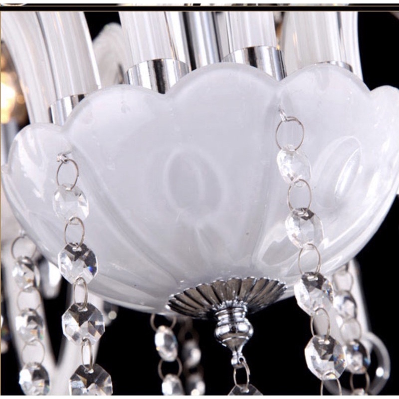 CT001A025 SOTMIA แชนเดอเรียสีขาว แชนเดอเรีย โคมไฟระย้า โคมไฟระย้าวินเทจ โคมไฟระย้าคริสตัล WHITE CHANDERLIER CRYSTAL - รูปที่ 7