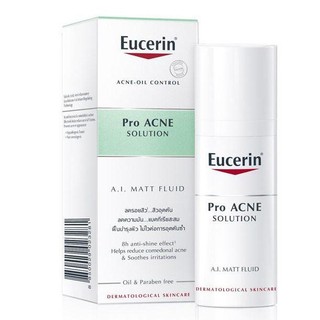 ﻿Eucerin Pro ACNE Solution A.I. Matt Fluid ยูเซอรีน โปรแอคเน่ แมท ฟูลอิด ครีม จัดการสิว สิวอุดตัน 50ml.