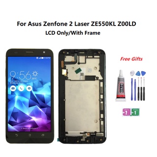 อะไหล่หน้าจอสัมผัส LCD พร้อมกรอบ สําหรับ ASUS Zenfone 2 Laser ZE550KL Z00LD