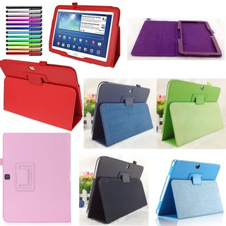 เคสหนังแบบบางเฉียบสําหรับ samsung galaxy tab 3 10 . 1 gt - p 5200 p 5210 p 5220