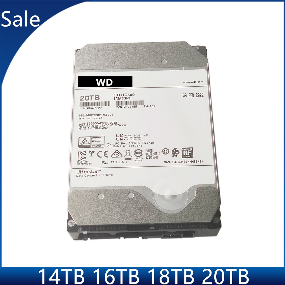 NEW HDD For WD Hard Disk 14TB 16TB 18TB 20TB SATA 6Gb/s 7200RPM 256MB Cache 3.5" Internal Hard Drive #8