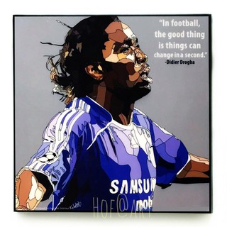 Didier Drogba ดิดิเยร์ ดร็อกบา Chelsea เชลซี รูปภาพ​ติด​ผนัง​ pop art ฟุตบอล​ กรอบรูป​​ ของขวัญ​​ แต่งบ้าน รูปภาพ