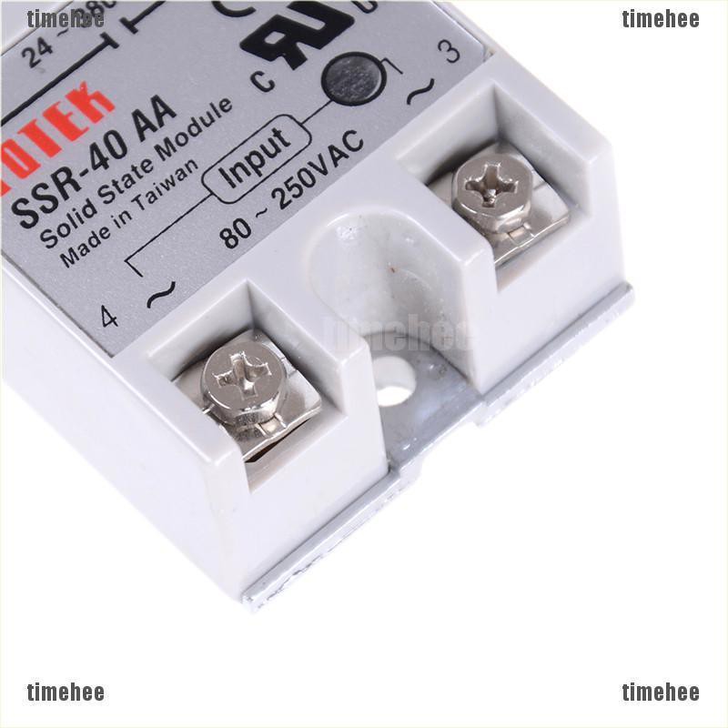 Thimheesolid State Relay SSR-40 AA 40A AC relais 80-250 V to 24-380 VAC ...